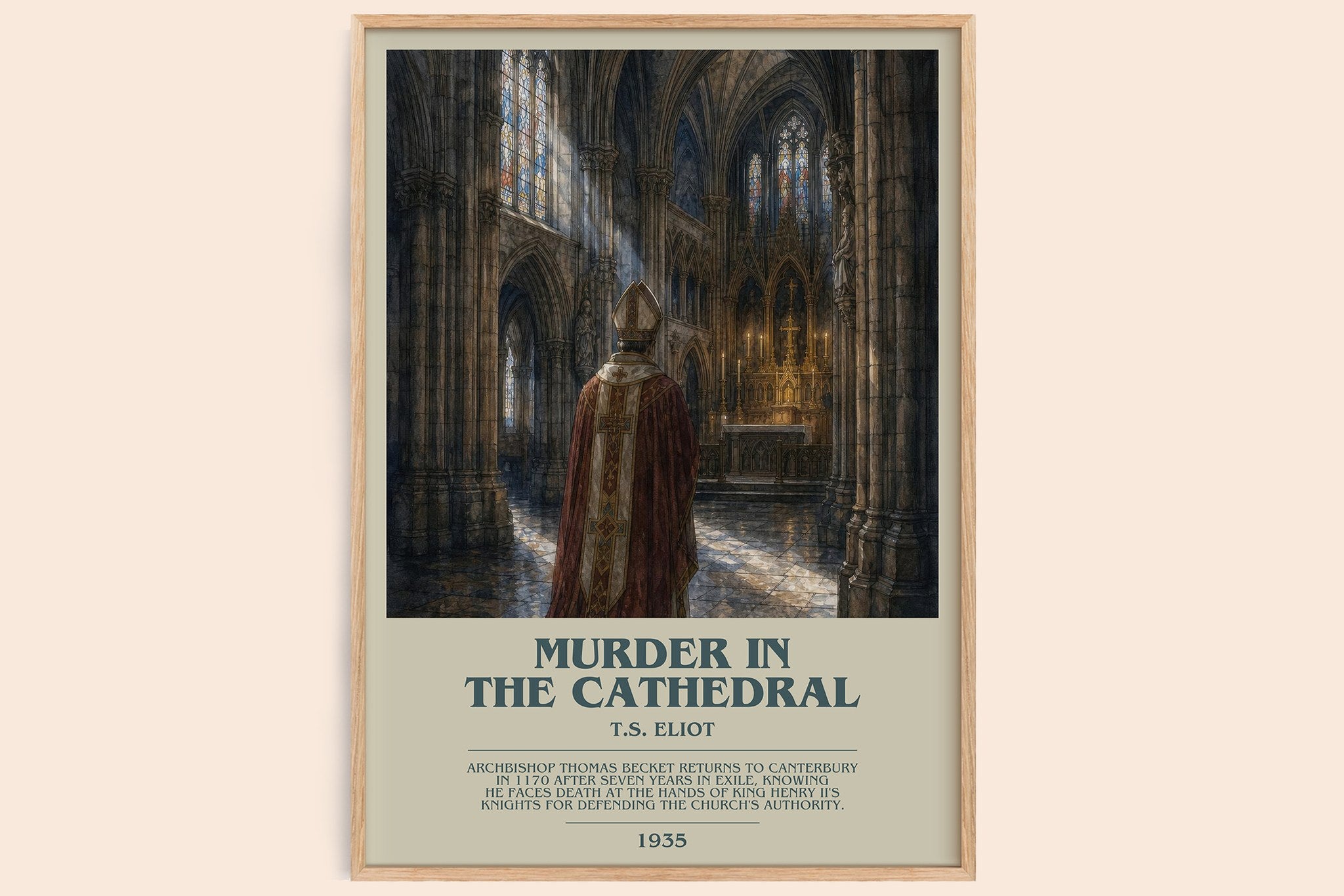 Murder in the Cathedral Bookish Wall Art by T.S. Eliot