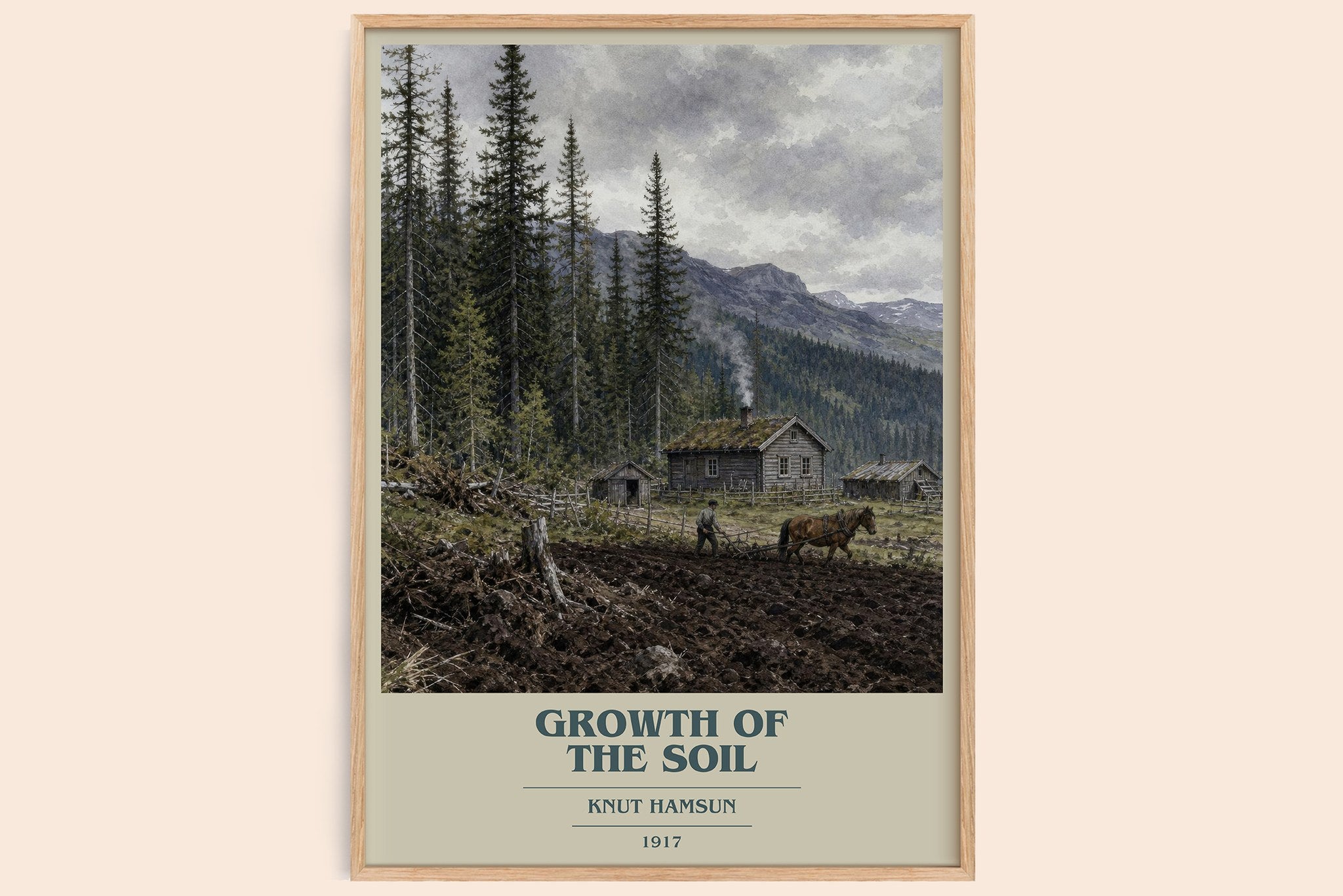 Growth of the Soil Book Cover Poster by Knut Hamsun