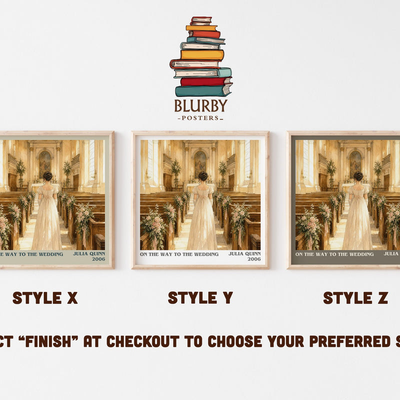 On the Way to the Wedding literary print in frame leaning in hallway – romance wall art