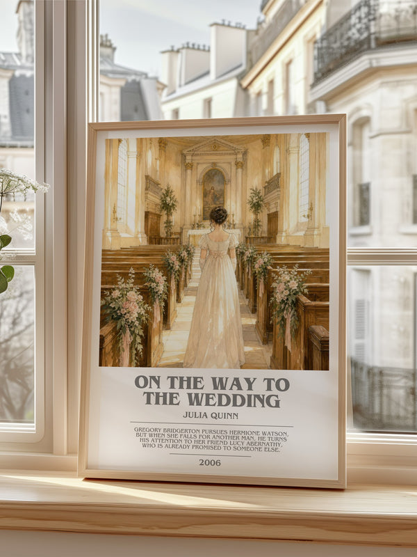 On the Way to the Wedding bookish poster colour and style options – Julia Quinn book art