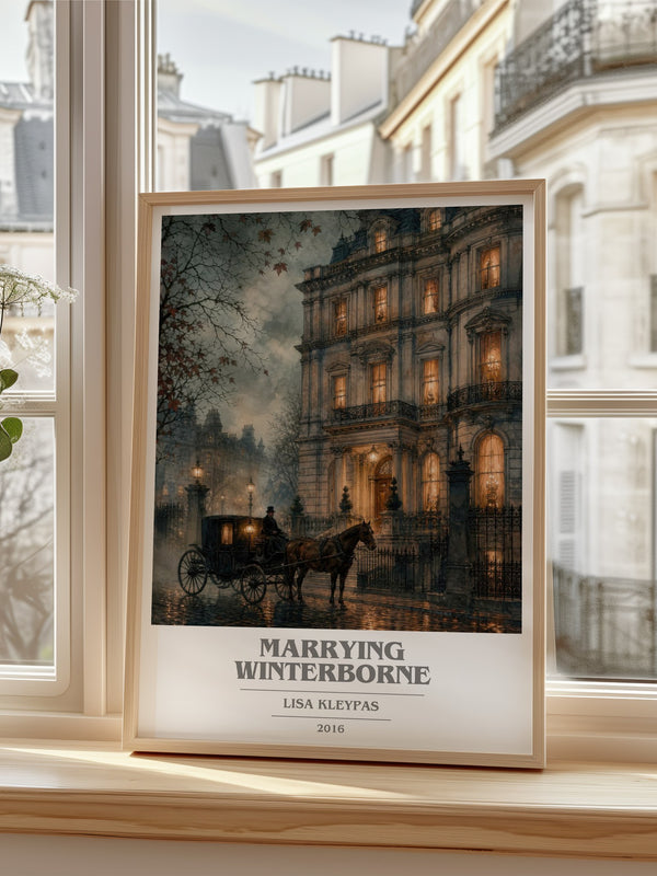 Marrying Winterborne book cover poster colour and style options – Lisa Kleypas book art