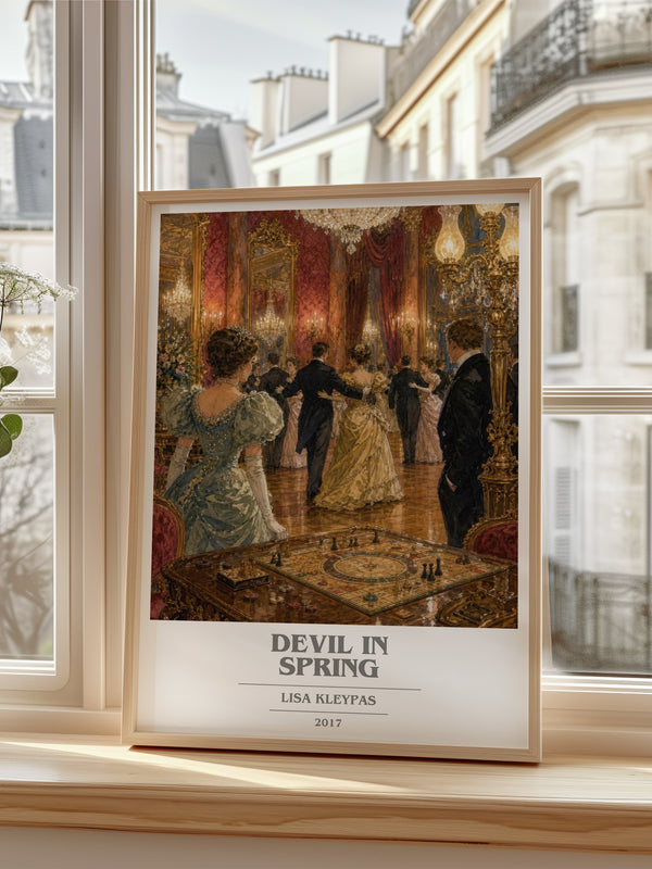 Devil in Spring book cover poster colour and style options – Lisa Kleypas book art