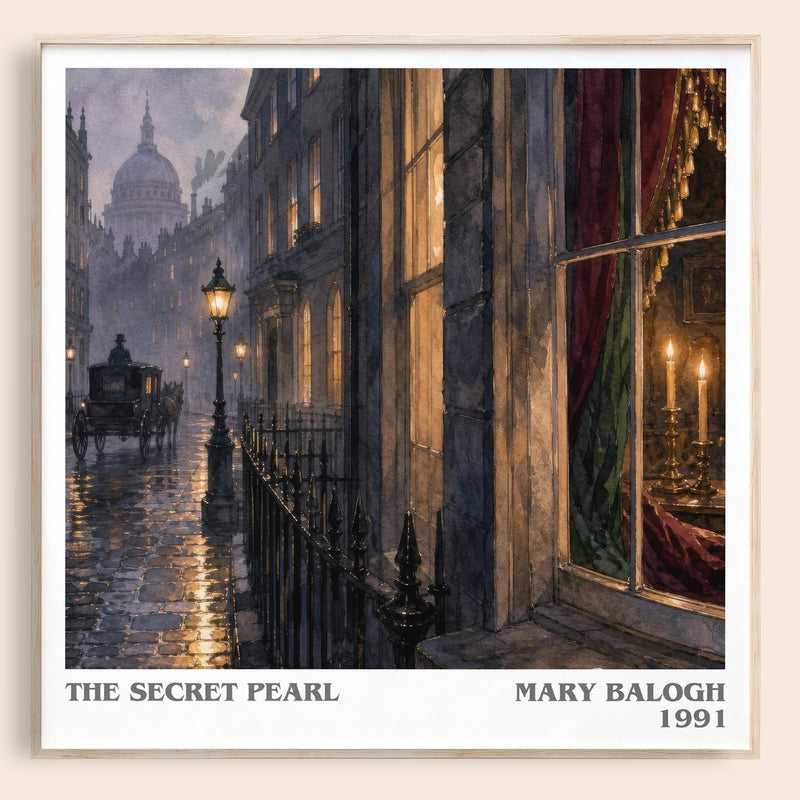 The Secret Pearl literary book poster by Mary Balogh – framed literary art print