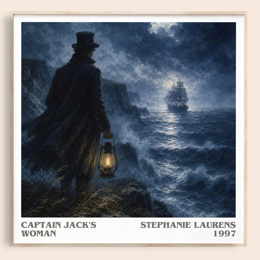 Captain Jack's Woman literary book poster by Stephanie Laurens – framed literary art print