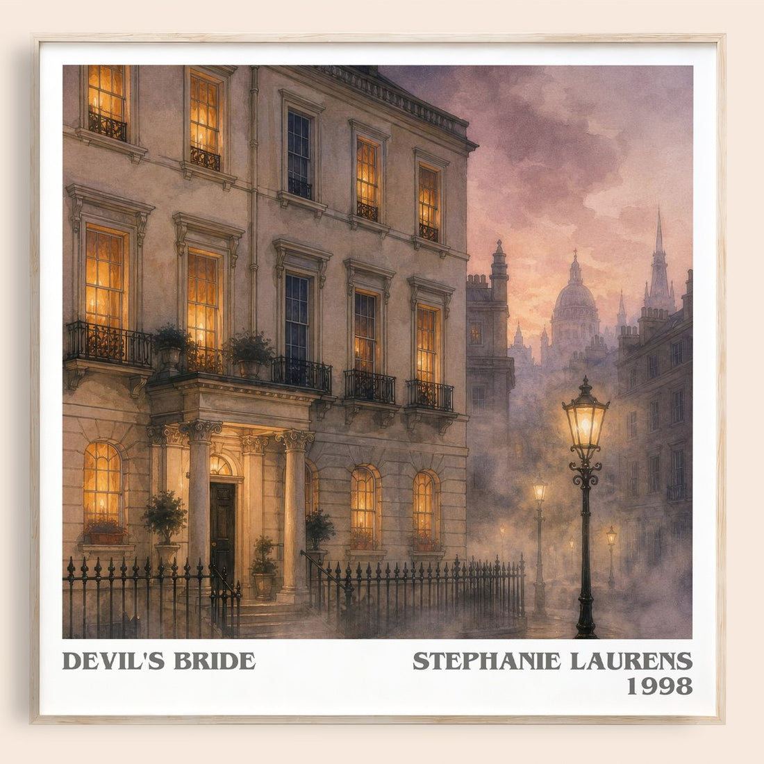 Devil's Bride literary book poster by Stephanie Laurens – framed literary art print
