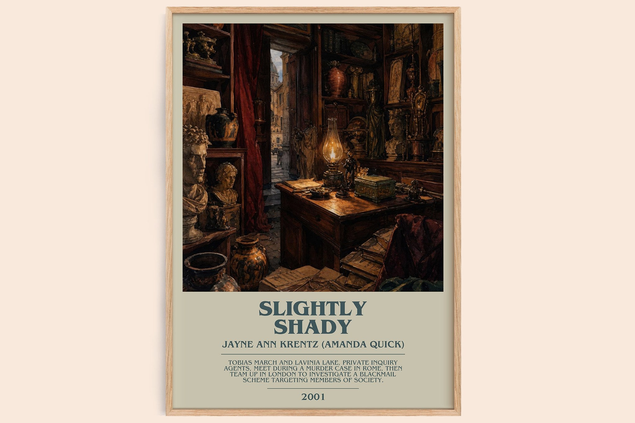 Slightly Shady Bookish Wall Art by Jayne Ann Krentz (Amanda Quick)