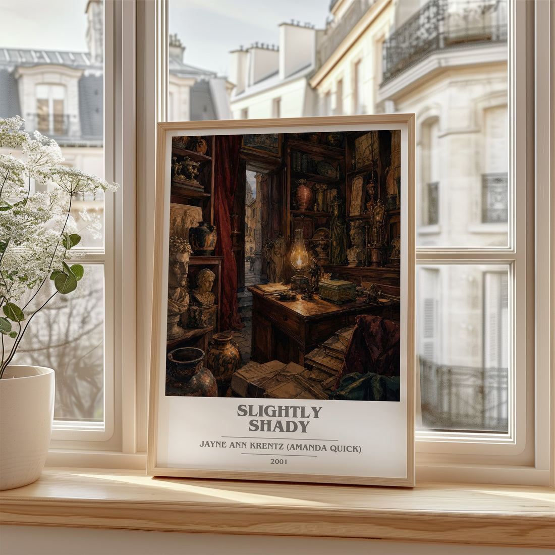 Slightly Shady book cover poster colour and style options – Jayne Ann Krentz (Amanda Quick) book art