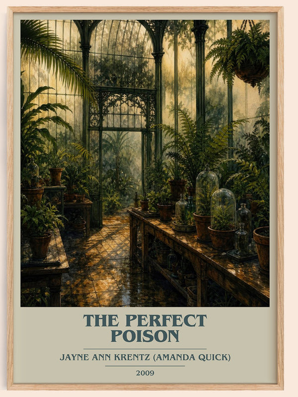 The Perfect Poison book cover book poster by Jayne Ann Krentz (Amanda Quick) – framed literary art print