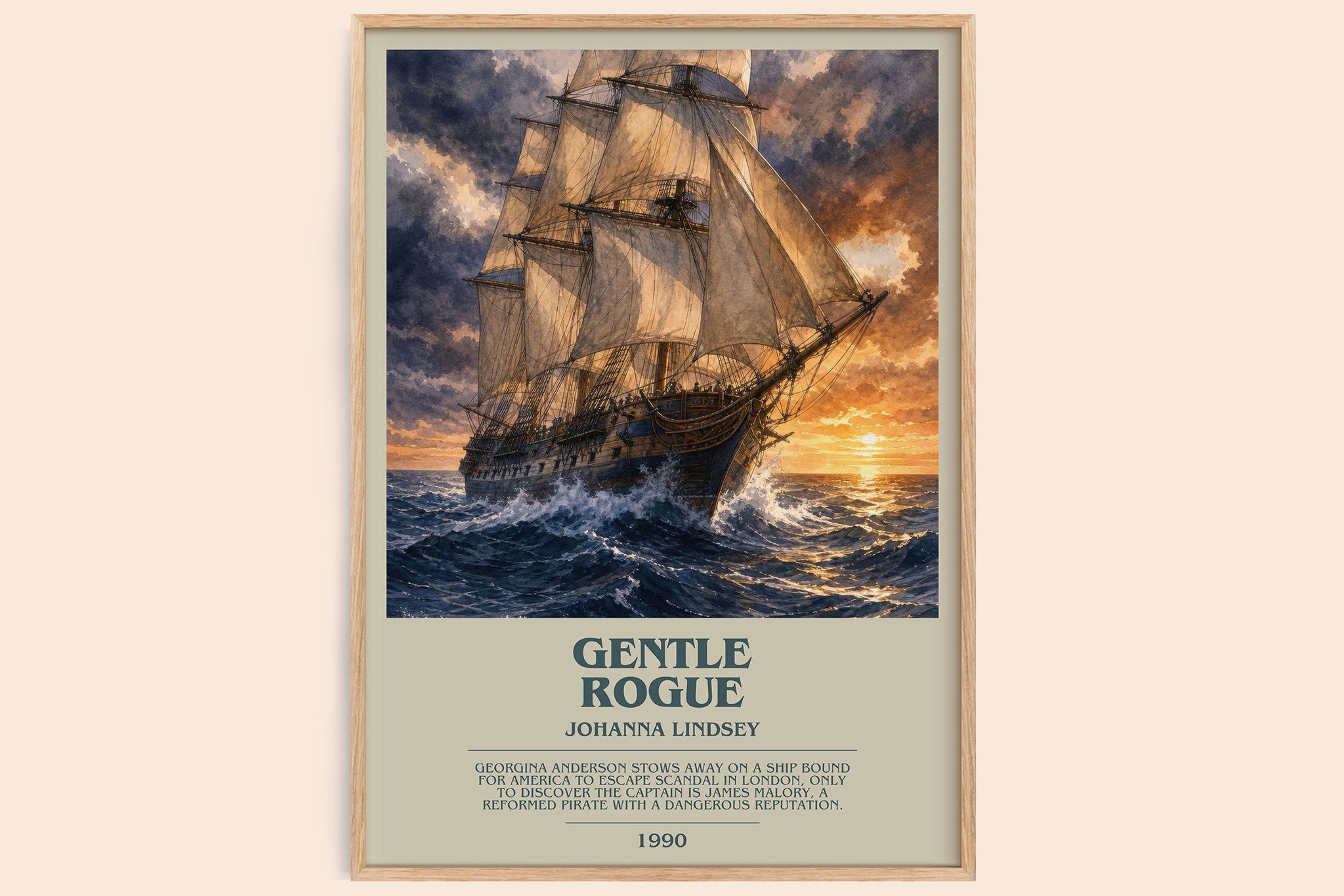 Gentle Rogue Bookish Wall Art by Johanna Lindsey