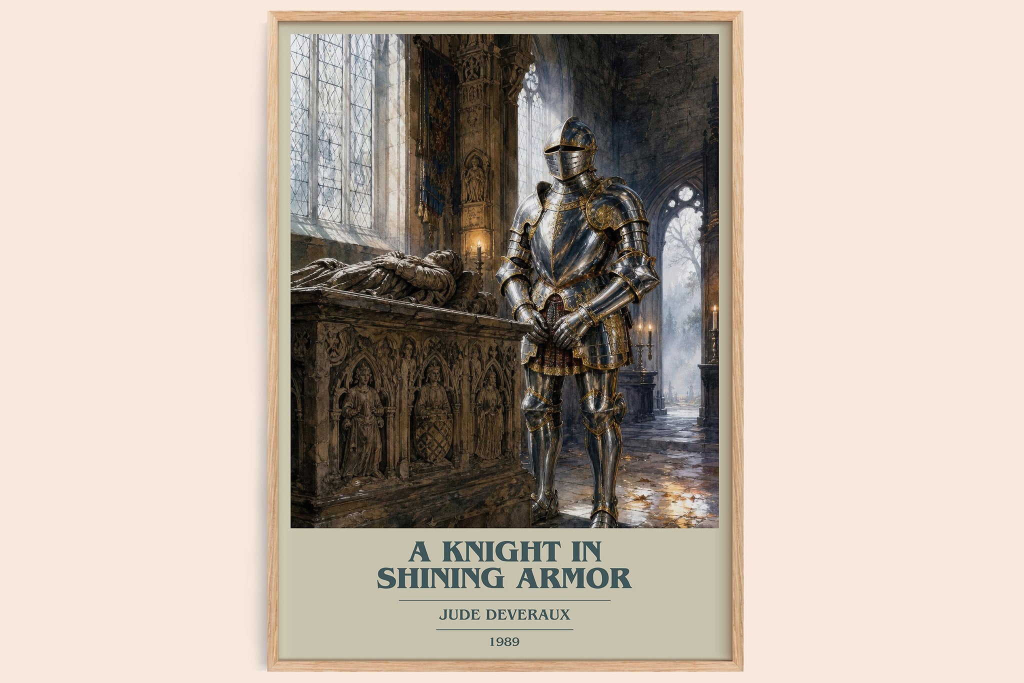 A Knight in Shining Armor Book Cover Poster by Jude Deveraux