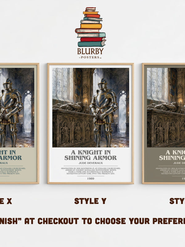 A Knight in Shining Armor bookish print in frame leaning in hallway – romance wall art