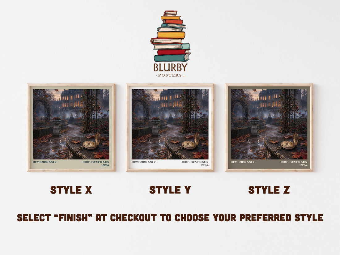Remembrance literary print in frame leaning in hallway – romance wall art (mockup)