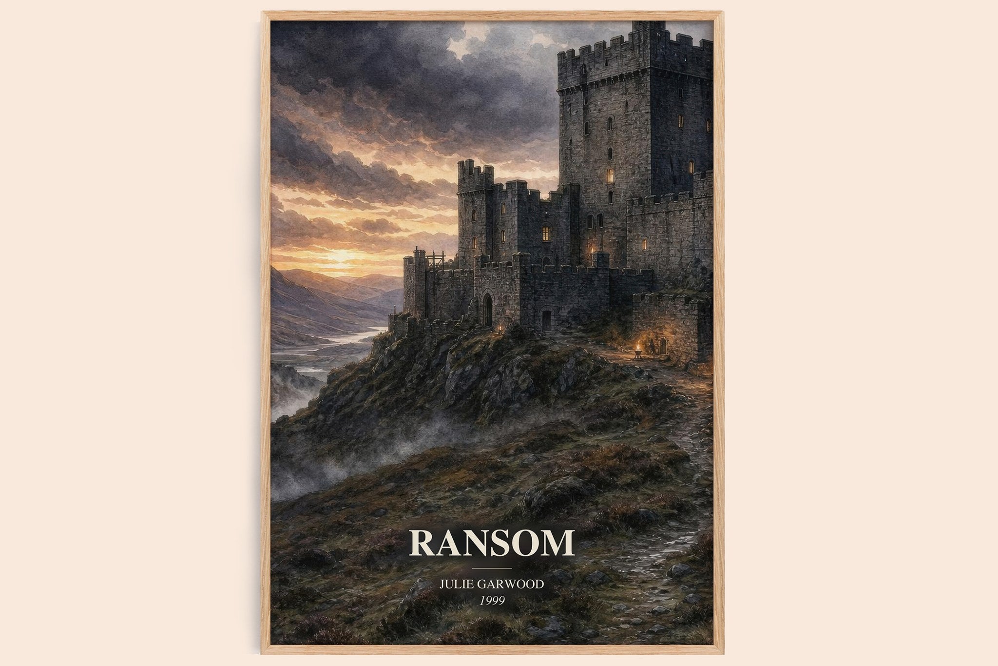 Ransom Book Watercolour Illustration by Julie Garwood