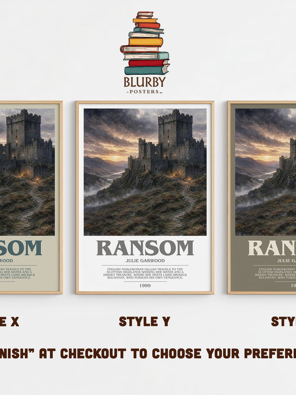 Ransom bookish print in frame leaning in hallway – romance wall art