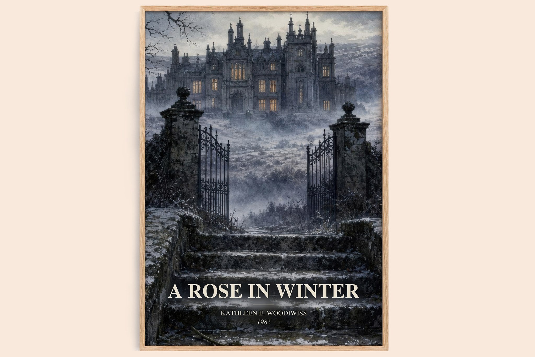 Rose in Winter Book Watercolour Illustration by Kathleen E. Woodiwiss