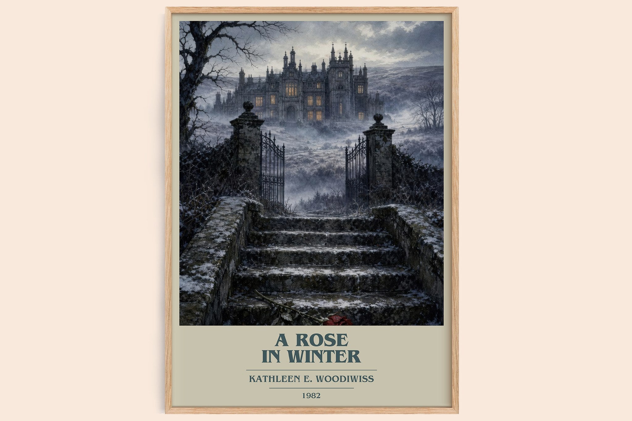 A Rose in Winter Book Cover Poster by Kathleen E. Woodiwiss