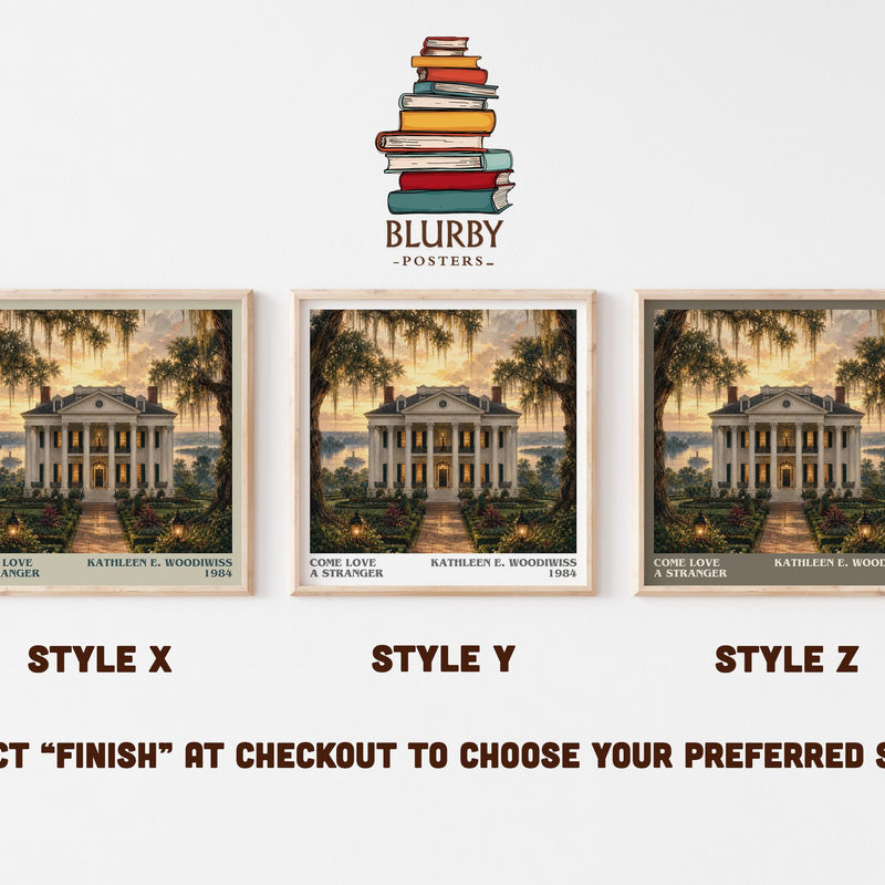 Come Love a Stranger literary print in frame leaning in hallway – romance wall art