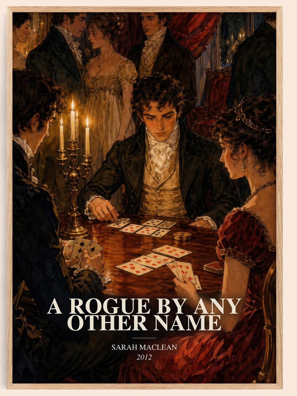 A Rogue by Any Other Name watercolour book poster by Sarah MacLean – framed literary art print
