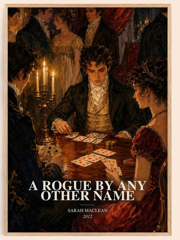 A Rogue by Any Other Name watercolour book poster by Sarah MacLean – framed literary art print