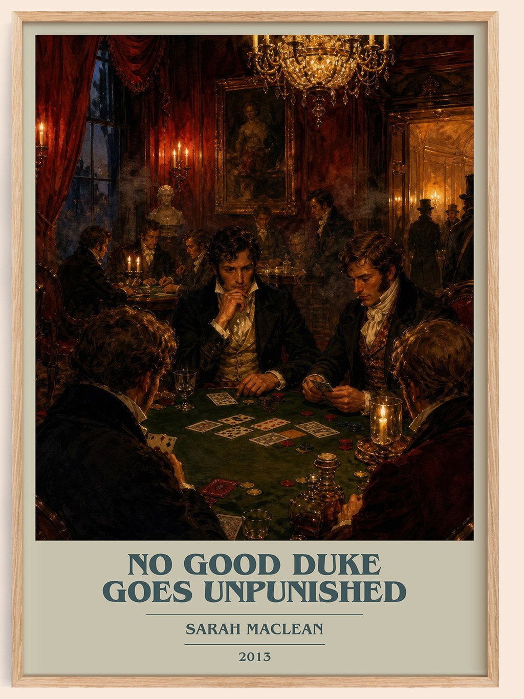 No Good Duke Goes Unpunished book cover book poster by Sarah MacLean – framed literary art print
