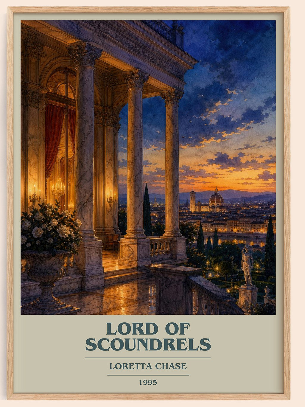 Lord of Scoundrels book cover book poster by Loretta Chase – framed literary art print
