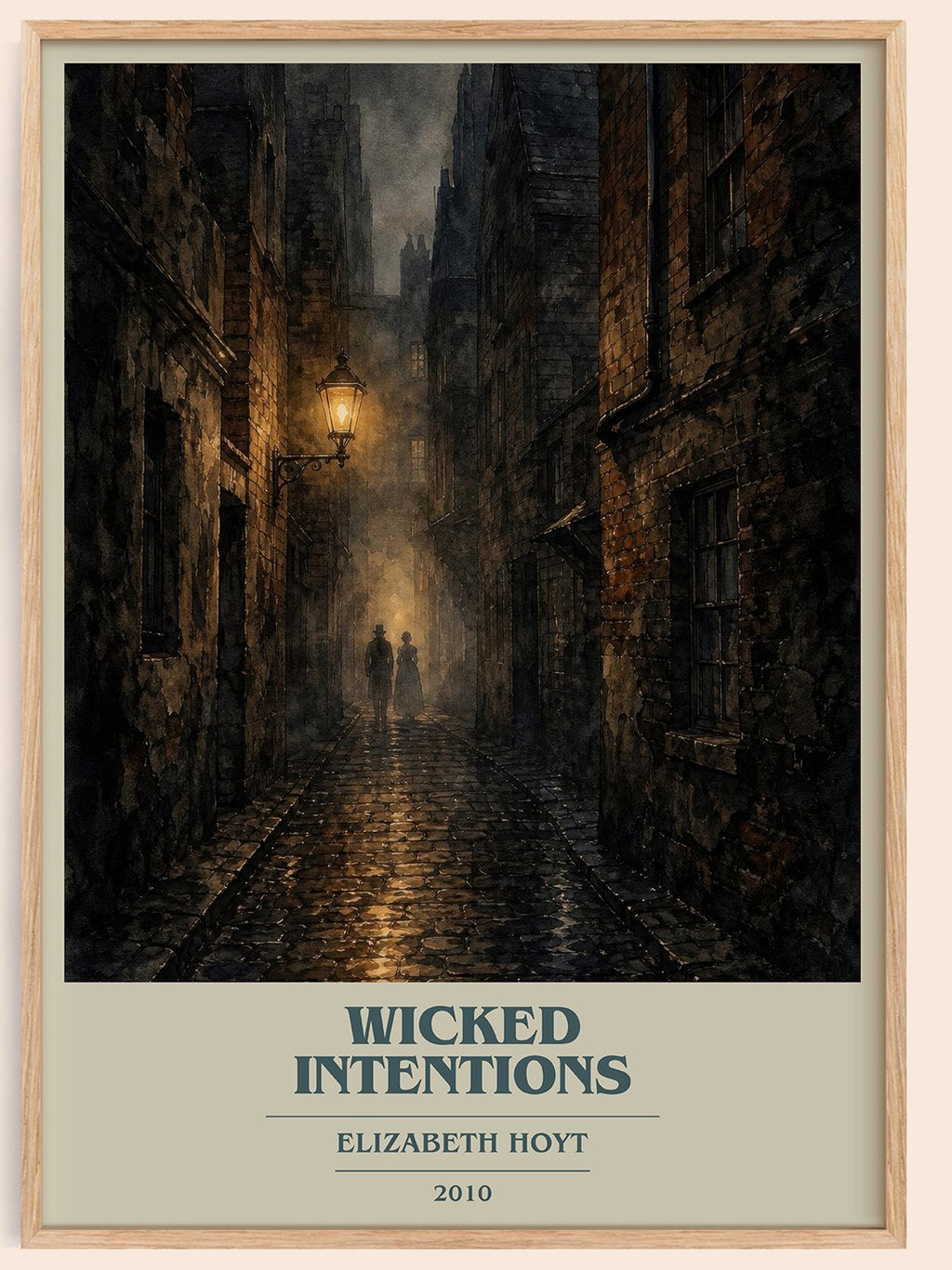 Wicked Intentions book cover book poster by Elizabeth Hoyt – framed literary art print