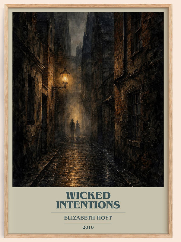 Wicked Intentions book cover book poster by Elizabeth Hoyt – framed literary art print