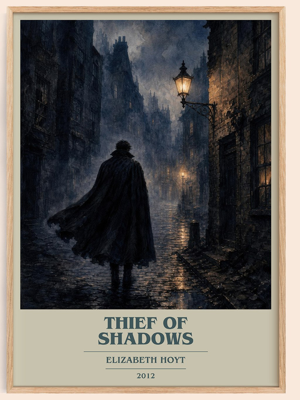Thief of Shadows book cover book poster by Elizabeth Hoyt – framed literary art print