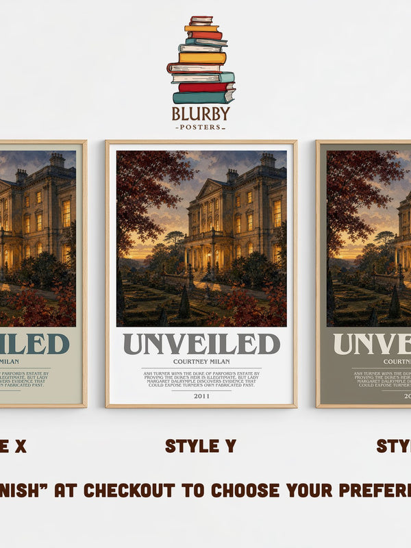 Unveiled bookish print in frame leaning in hallway – romance wall art