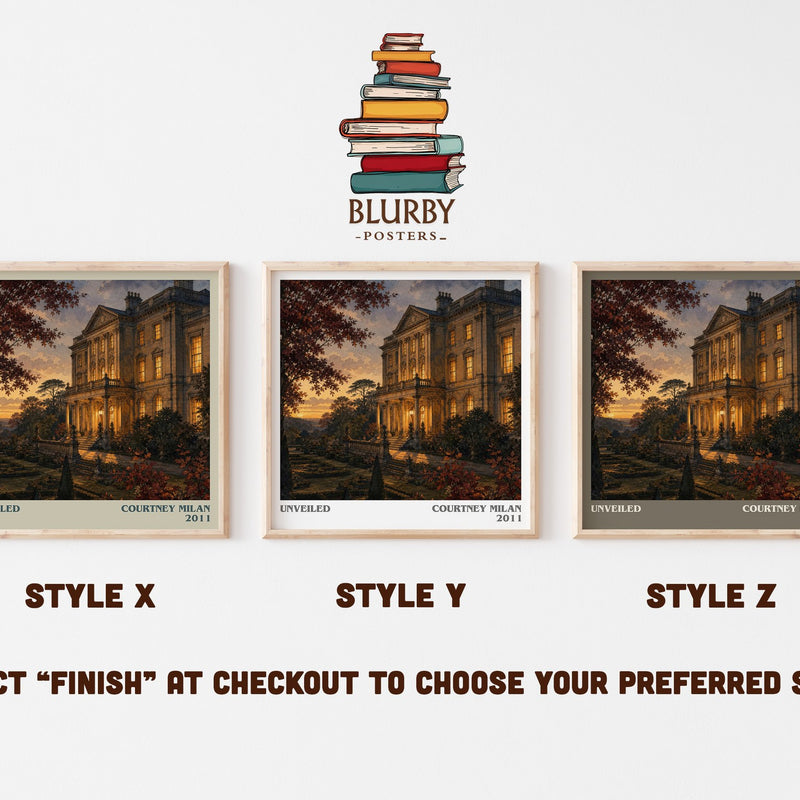 Unveiled literary print in frame leaning in hallway – romance wall art