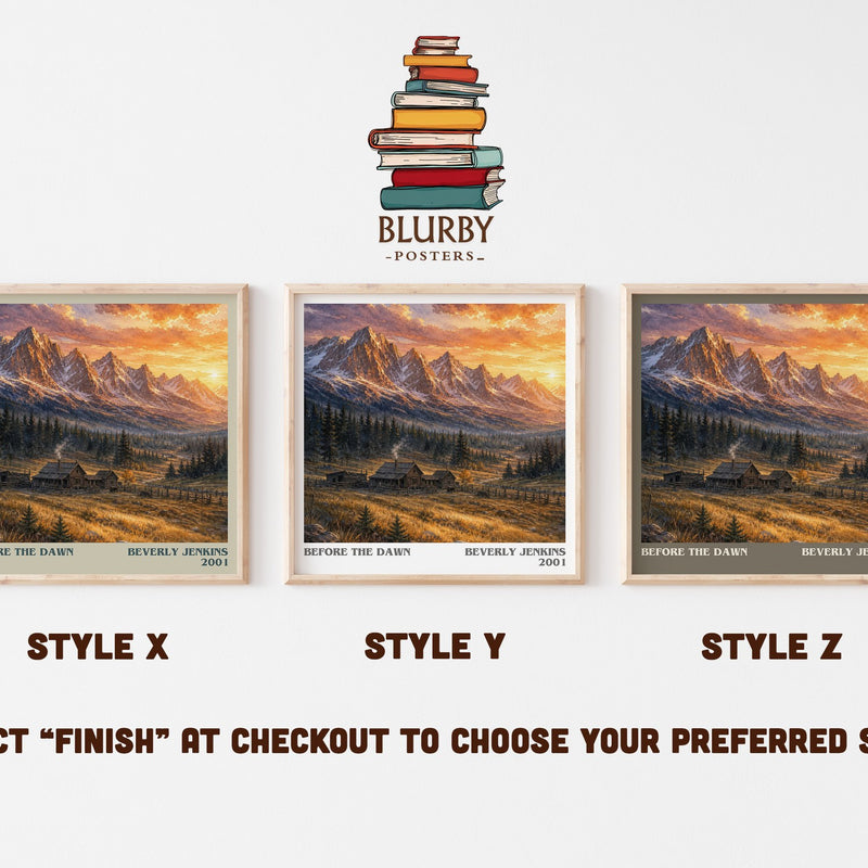 Before the Dawn literary print in frame leaning in hallway – historical fiction wall art