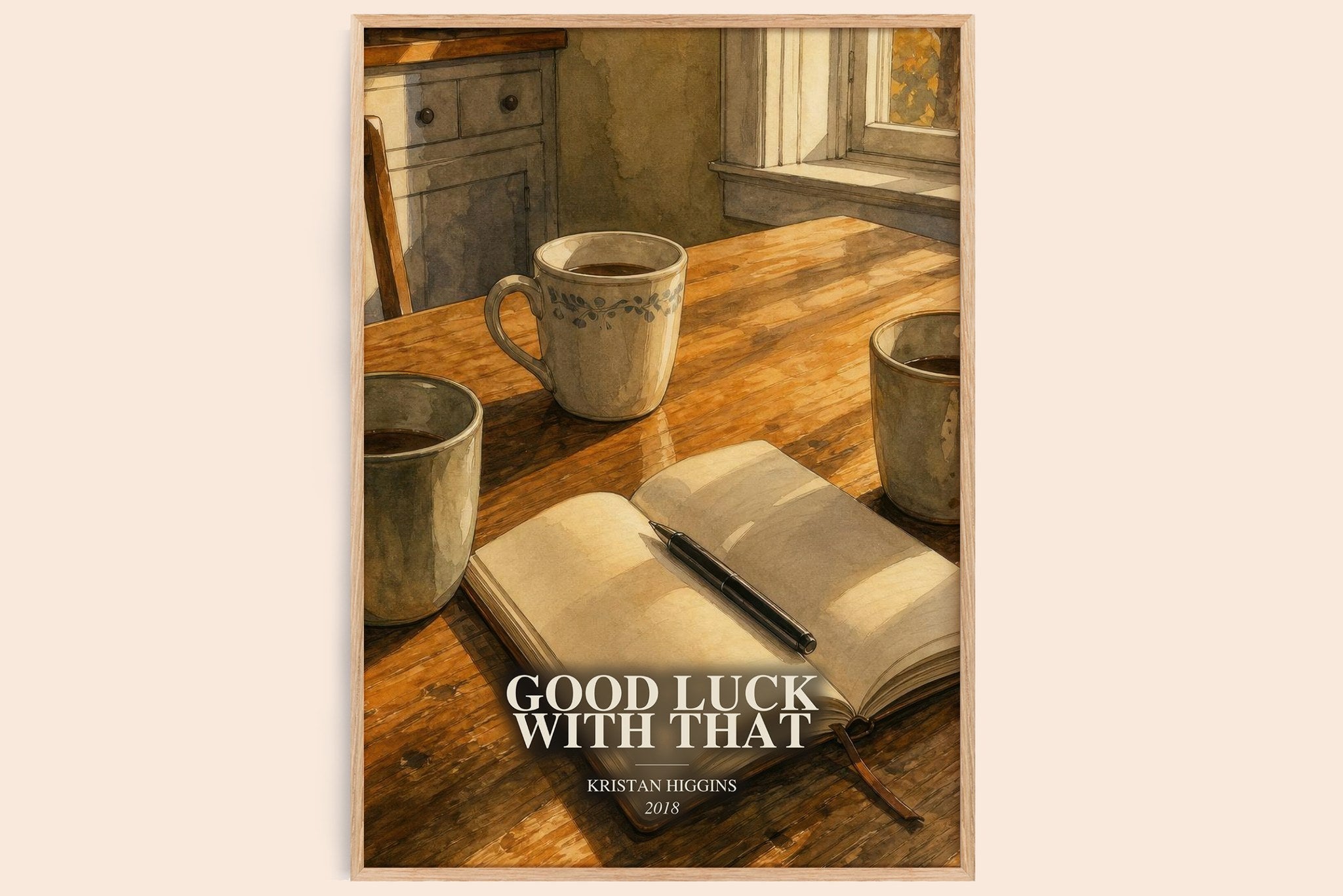 Good Luck with That Book Watercolour Illustration by Kristan Higgins