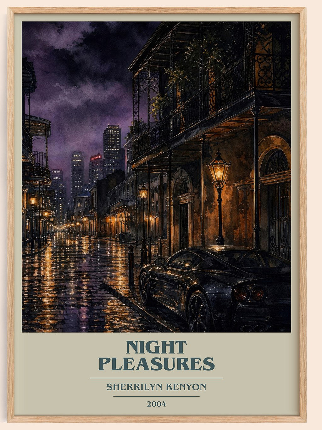 Night Pleasures book cover book poster by Sherrilyn Kenyon – framed literary art print