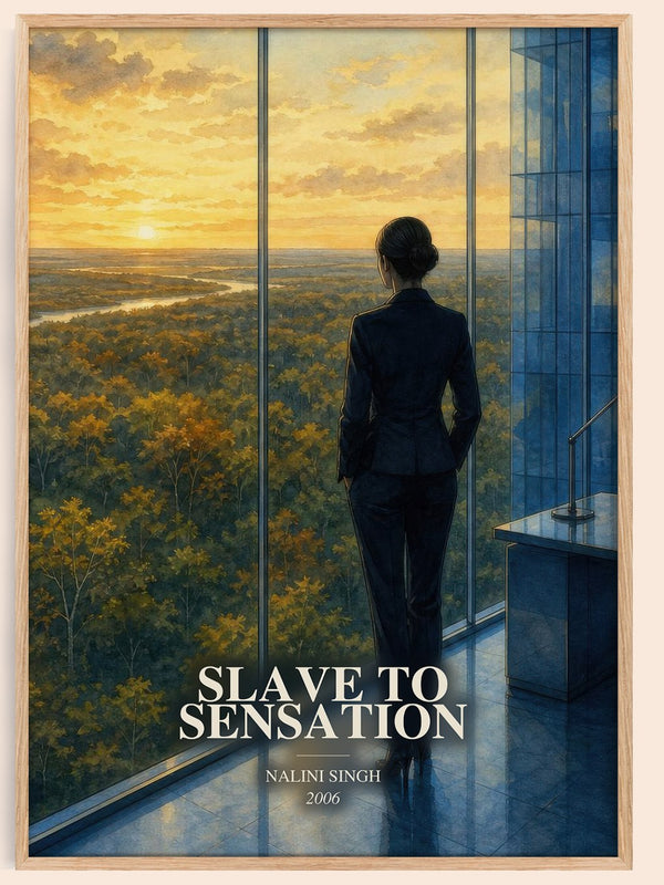 Slave to Sensation watercolour book poster by Nalini Singh – framed literary art print
