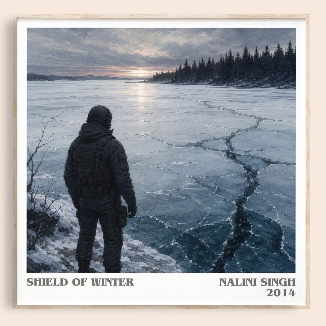 Shield of Winter literary book poster by Nalini Singh – framed literary art print