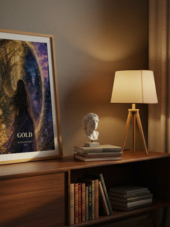 Gold watercolour print on bookshelf – Raven Kennedy fan gift