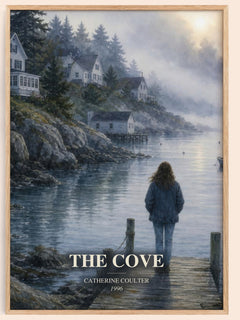 The Cove watercolour book poster by Catherine Coulter – framed literary art print