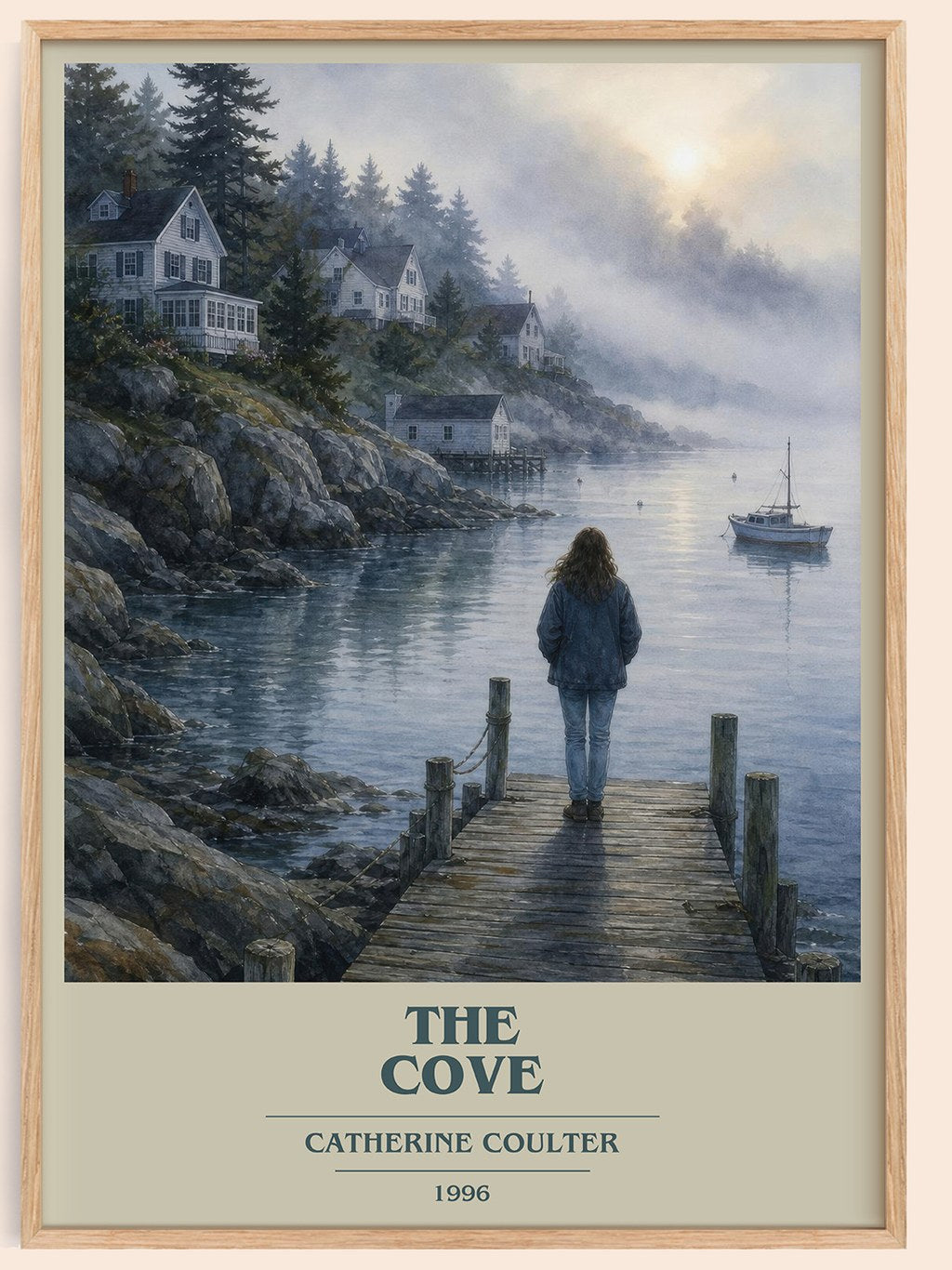 The Cove book cover book poster by Catherine Coulter – framed literary art print