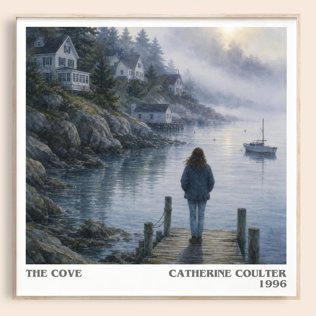 The Cove literary book poster by Catherine Coulter – framed literary art print