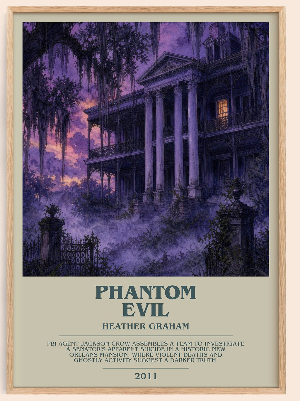 Phantom Evil bookish book poster by Heather Graham – framed literary art print