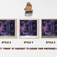 Phantom Evil literary print in frame leaning in hallway – thriller wall art