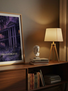 Phantom Evil watercolour print on bookshelf – Heather Graham fan gift