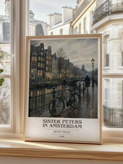 Sister Peters in Amsterdam book cover poster colour and style options – Betty Neels book art