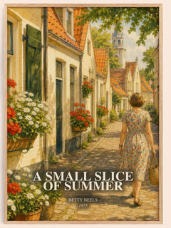 A Small Slice of Summer watercolour book poster by Betty Neels – framed literary art print