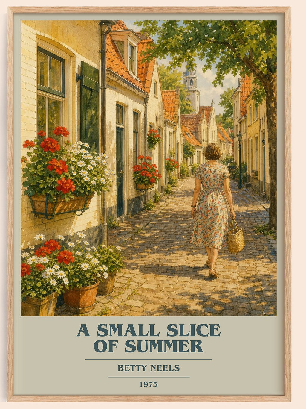 A Small Slice of Summer book cover book poster by Betty Neels – framed literary art print
