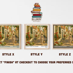 A Small Slice of Summer literary print in frame leaning in hallway – romance wall art