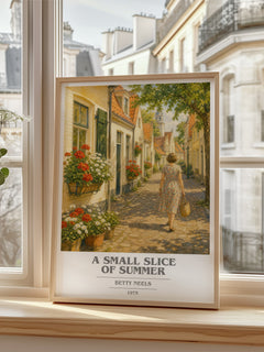 A Small Slice of Summer book cover poster colour and style options – Betty Neels book art