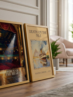 Voice of the Heart watercolour print framed by window – literary home decor
