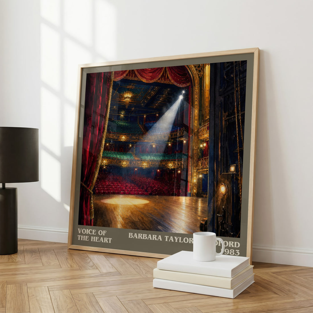 Voice of the Heart literary print framed by window – literary home decor