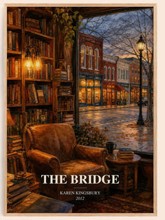 The Bridge watercolour book poster by Karen Kingsbury – framed literary art print
